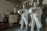 Turkey, 2017 - Production moulds for statues of Atatürk in a factory.