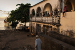 Muslim at a mosque in Mutsamudu, Anjouan Island, Comoros, scan the horizon on Wednesday, June 17, 2015 and wait for the first light of the moon to celebrate the beginning of the Ramadan. 98% of the population is muslim. 