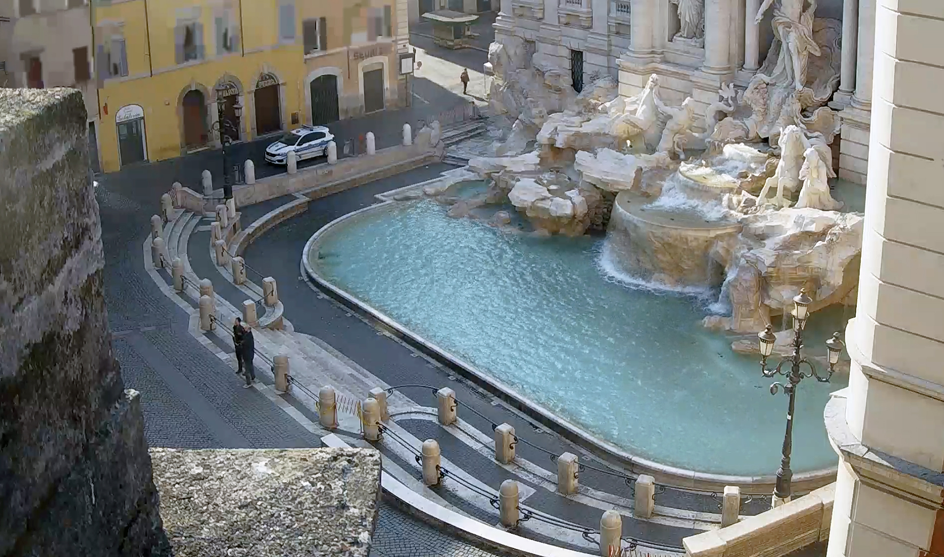 Fontana di Trevi, Rome, Italy. April 12, 2020, 8:37:49 AM PST