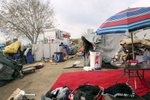 In the weeks between the first eviction order and the final resolution of the lawsuit filed on behalf of residents of the encampment, a few hundred residents moved out on their own -- finding temporary housing in shelters or with friends, or moving to another location outdoors.