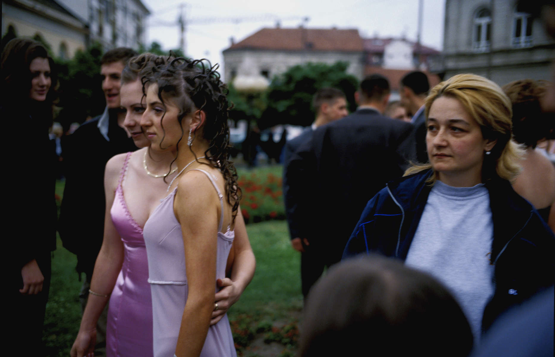 High school girls pose for a picture on prom night in the town of Bjeljina, where \{quote}ethnic cleansing\{quote} began in April 1992. Serbian paramilitary forces and local Serbs attacked the city\'s Muslim community, killing some 500 people and forcing the rest of the Muslim population to flee. Few Muslims have returned to the city, which is in the northeastern part of the country, along the border with Serbia.