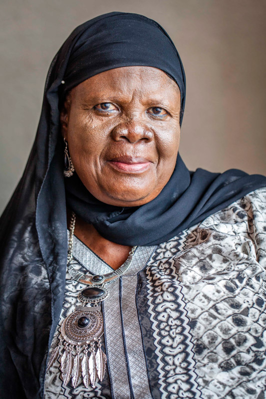 Aicha Basue Bingendeshe, known fondly as {quote}Mama Aicha,{quote} is president of the faith-based organization, Maman Ansar or {quote}Warrior women.{quote} Mama Aicha works to raise knowledge and awareness in DRC's Muslim community about the importance of family planning and the options available. September, 2016.