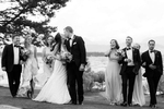 Lake tahoe wedding photography - Wedding Party walking in Tahoe 