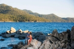 Embracing Love's Beauty at Lake Tahoe. Love sparkles as bright as Lake Tahoe's waters 