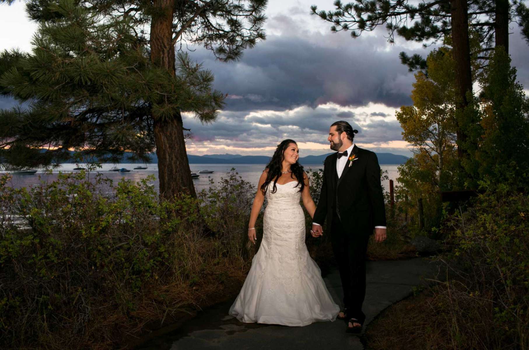 With the azure waters of the lake as their backdrop and the crisp mountain air as witness, their ceremony was a picturesque moment of love and connection. Surrounded by the serene beauty of nature, their wedding in Tahoe was an intimate and unforgettable celebration of their commitment to one another.