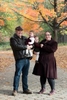 Fall family photos of twins in Prospect Park, Brooklyn