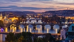 Vltava River - Bridges at Night , Prague