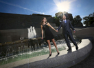 Engagement photo session in Kansas City, Liberty Memorial