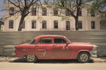 old red car in Havana