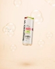 Seagram's Watermelon Lime Hard Seltzer can floating in air with bubbles.