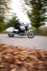 Jeffrey Schnapp rides his California Moto Guzzi motorcycle down a country road in southern Vermont.