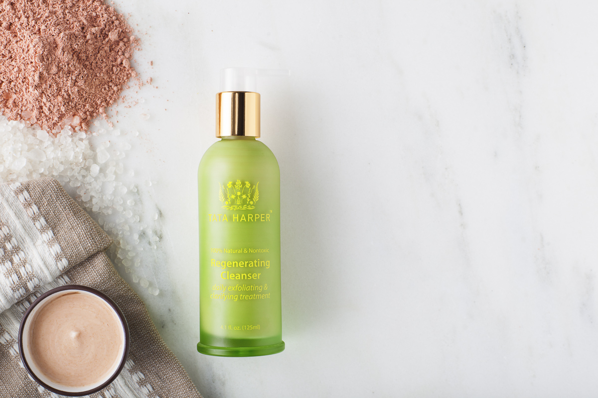 Skincare and cosmedic product photography. Regenerating Cleanser by TaTa Harper, photo by Jam Creative.