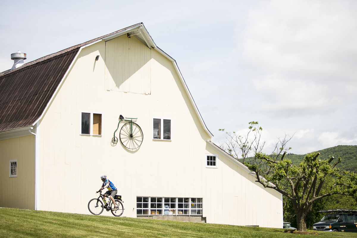 Vermont Bicycling and Walking Vacations bike barn in Bristol, Vermont. by JAM Creative