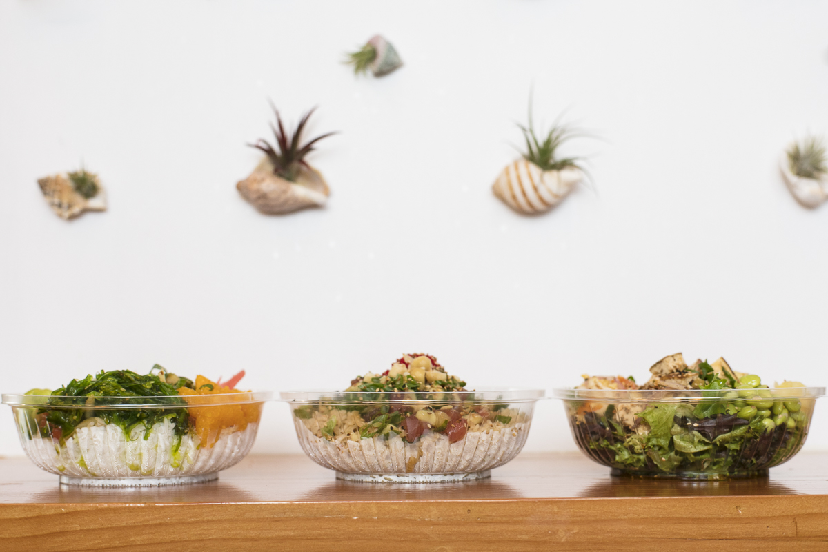 The Scale Poke Bar, a raw sushi bowl restaurant, in Williston Vermont. By Vermont food photographers at JAM Creative.