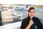 Commercial lifestyle shoot by Burlington Vermont Photographers Reciprocity Studio at Heritage Aviation for Catherine Scholze