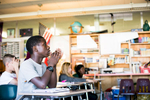 Students engage during class at Winooski Middle School. by photographers at Reciprocity Studio for the Vermont Student Assistance Corporation (VSAC)