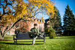 Studying on the University of Vermont lawn in Burlington, Vermont. by photographers at Reciprocity Studio for the Vermont Student Assistance Corporation (VSAC)