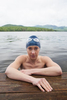 Young woman swimming at Kezar Lake, Maine. by Vermont photographers at Reciprocity Studio, Burlington