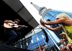 Drake White performs for the crowd at the BudLight Stage at Bridgestone Arena during the 2013 Country Music Festival in Nashville, Tenn. (The Tennessean/ Mark Zaleski)