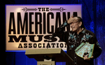 Flaco Jimenez accepts the Lifetime Achievement for Instrumentalist Award during the 2014 Americana Music Honors and Awards show in Nashville, Tenn.(AP Photo/ Mark Zaleski)