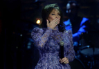 Loretta Lynn blows a kiss to the crowd after performing during the 2014 Americana Music Honors and Awards show in Nashville, Tenn. (AP Photo/ Mark Zaleski)
