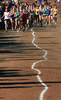 The women's cross country field maneuversfor position during the start of the Big West Conference Cross Country Championshiprace at University of California, Riverside. (The Press-Enterprise/ Mark Zaleski)