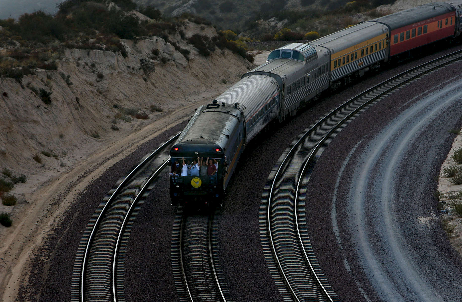 The Kelso Flyer travels through the Mojave National Preserve heading back to the BarstowDepot. (The Press-Enterprise/ Mark Zaleski)