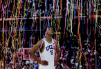 UCLA center Ryan Hollins walks off the court after Florida beat UCLA 73-57 in the Men's Division I NCAA College Basketball Championship at RCA Dome in Indianapolis, Ind. (The Press-Enterprise/ Mark Zaleski)
