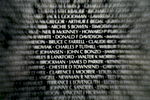 The Moving Wall has more than 58,243 names on its panels. (The Press-Enterprise/ Mark Zaleski)