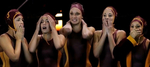 Arlington High School girls water polo team reacts after Murrieta Valley tied the game in overtime during the Southern Section Division V finals at Belmont Plaza Pool in Long Beach, Calif. Arlington went on to win 7-6 in overtime. (The Press-Enterprise/ Mark Zaleski)