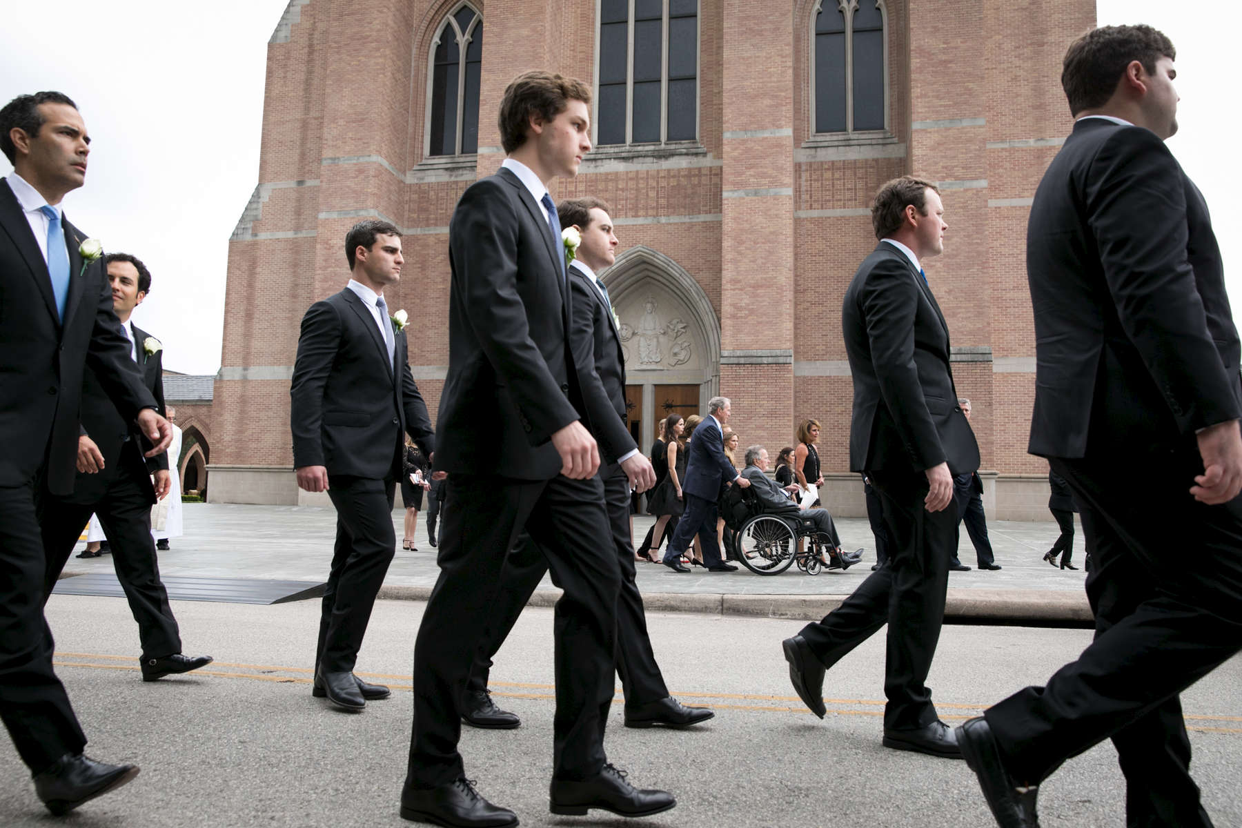 The funeral of former First Lady Barbara Bush on April 21, 2018. Photo by Paul Morse