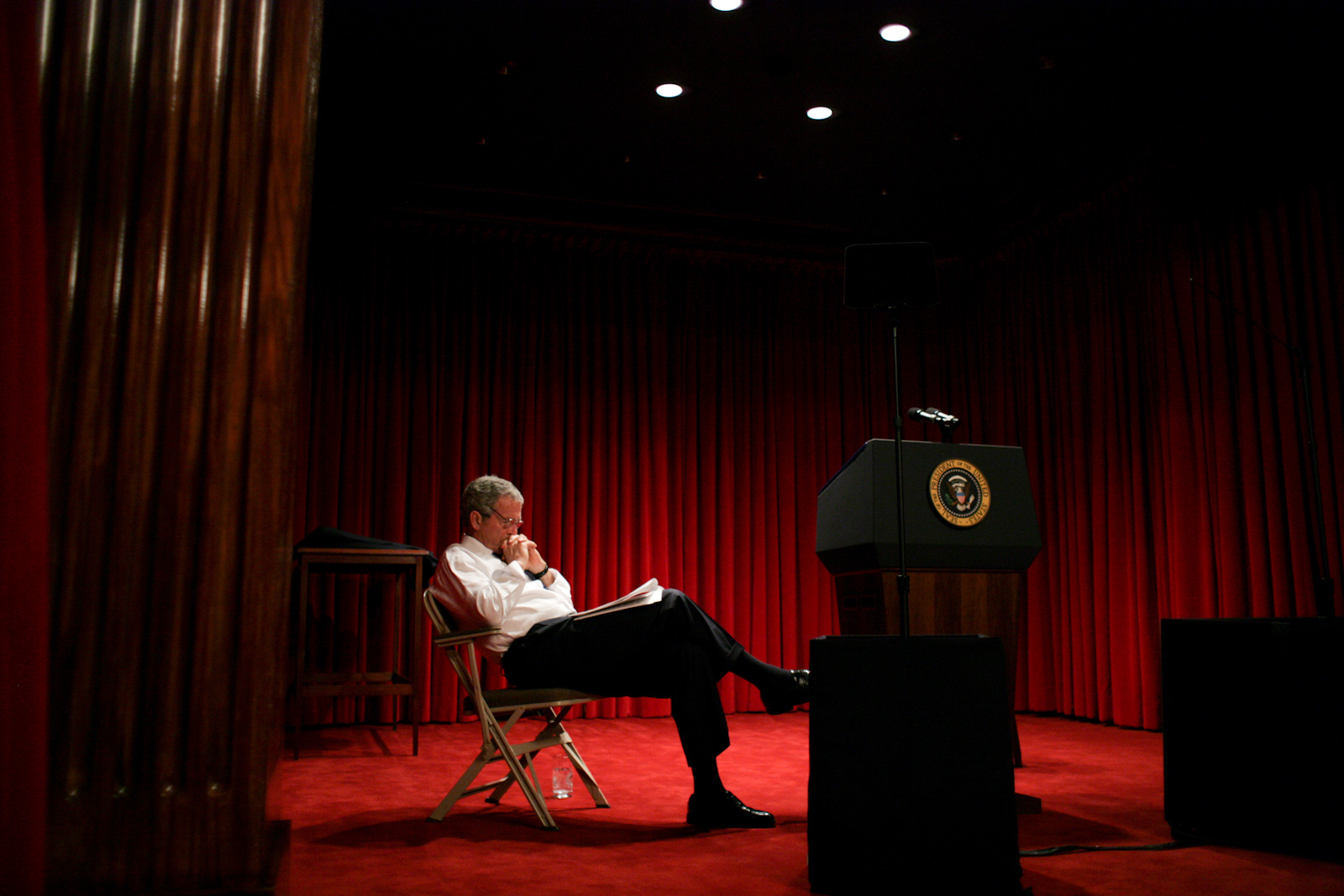President Bush: State of the Union Speech Preparation. Family Theater.