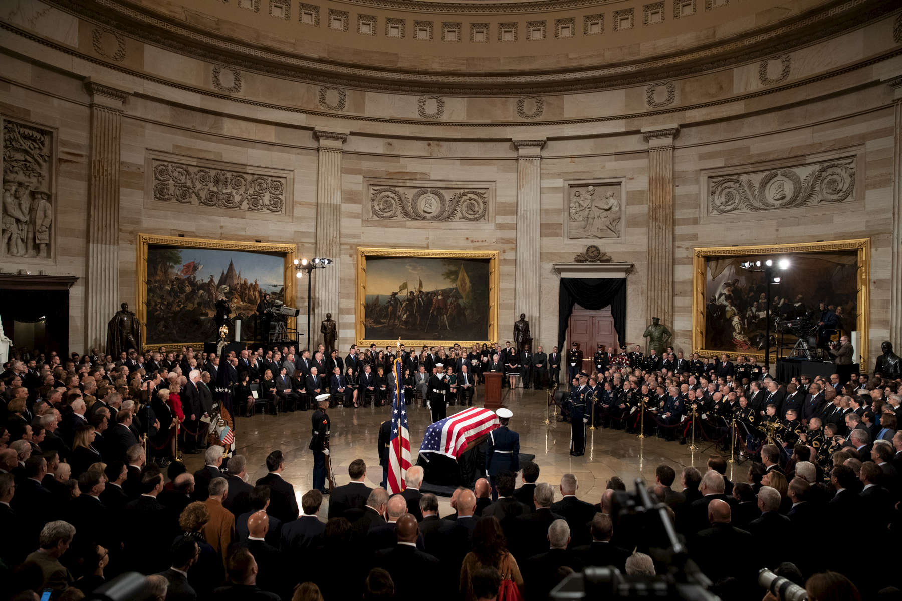 George H.W. Bush funeral services on December 3, 2018. Photo by Paul Morse