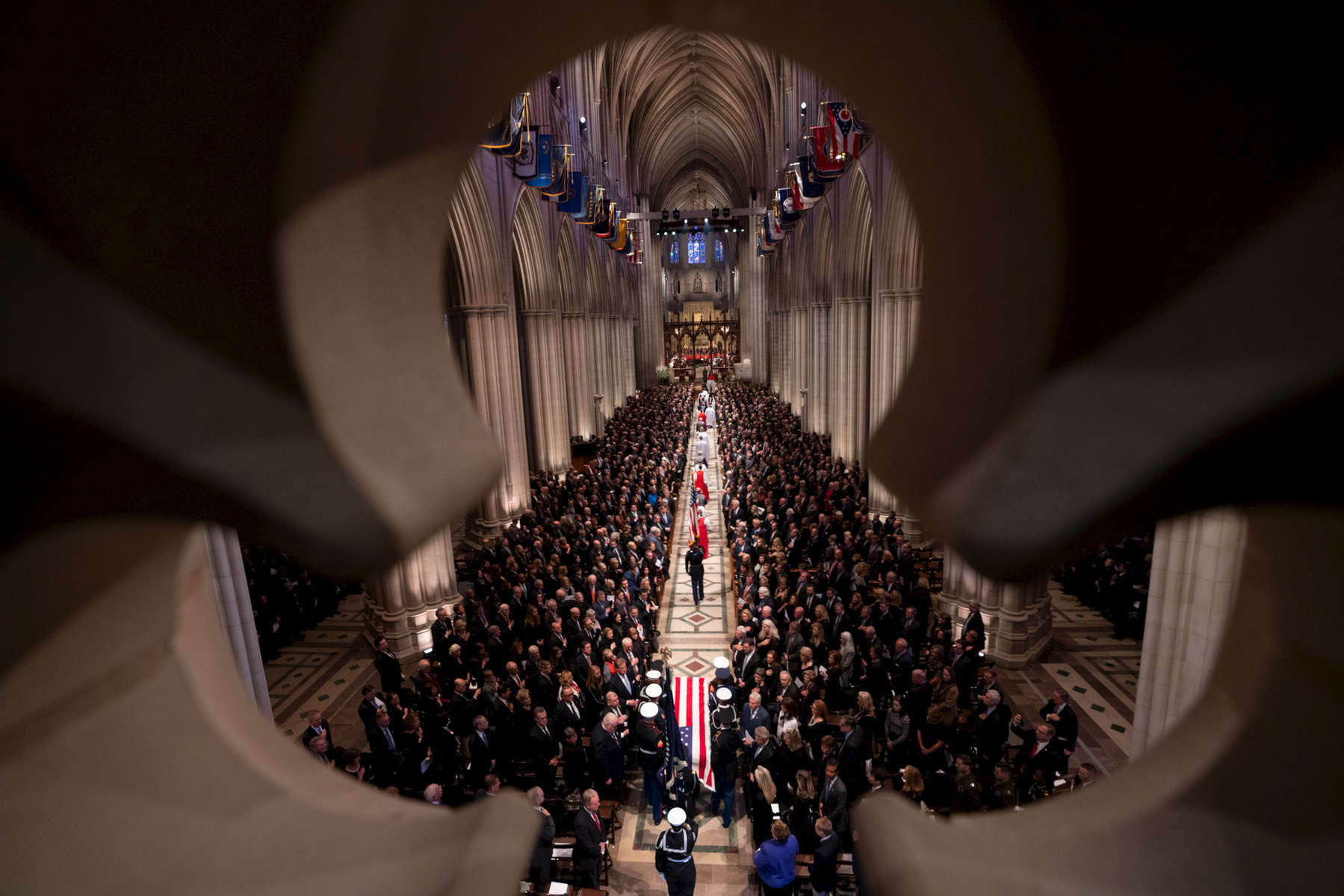 George H.W. Bush funeral services on December 5, 2018. Photo by Paul Morse