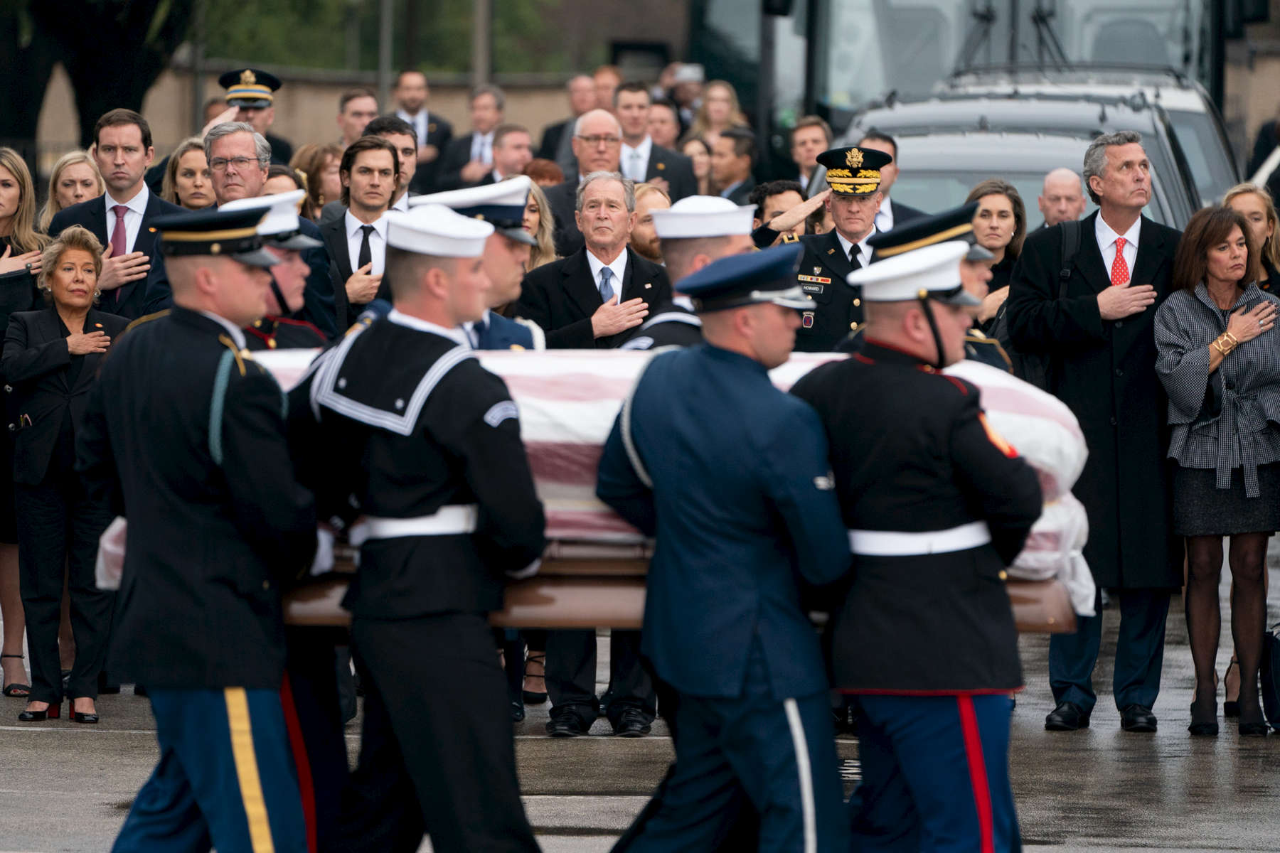 George H.W. Bush funeral services on December 6, 2018. Photo by Paul Morse