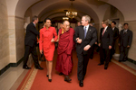President Bush: Meeting with the Dalai Lama. Yellow Oval Room. Private Residence.  Sec. Condoleezza Rice is present. JUMBO