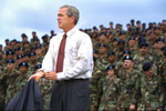 GWB: 1:20pm President Bush: Remarks to Troops and Families. Ft. Drum, NY.Fort Drum, New York.web RELEASED TO: RNC Calendar 083004 approved by Mrs. Bush, Sec. Card, Karl Rove, Dan Bartlett