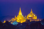 Bagan pagoda at night