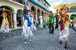 Stilt street dancers in Havan