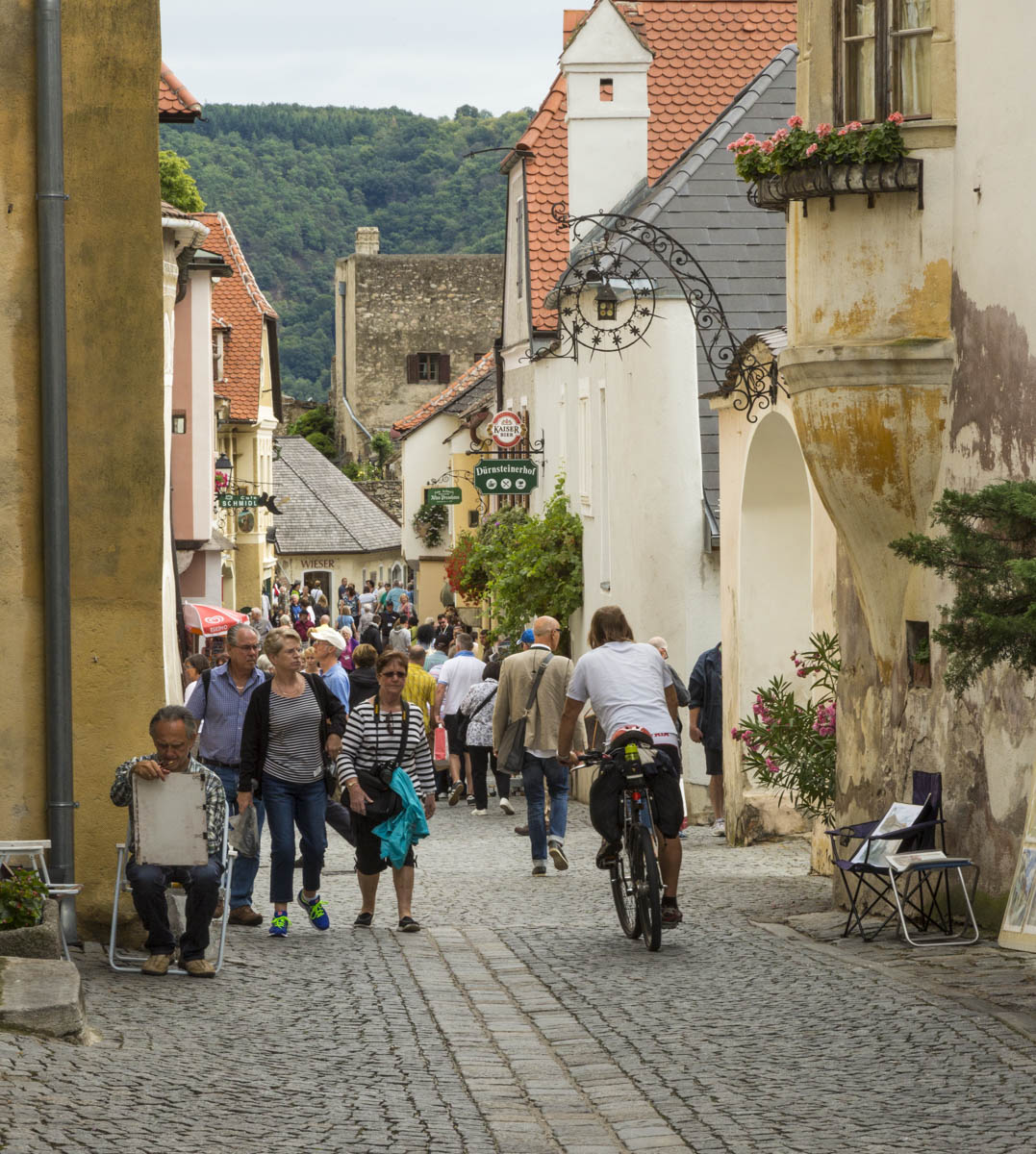 Walking the cobblestone streets of Durnstein