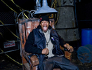 Nick Cannon and friends enjoy Fright Fest at Six Flags Great Adventure, Jackson NJ 