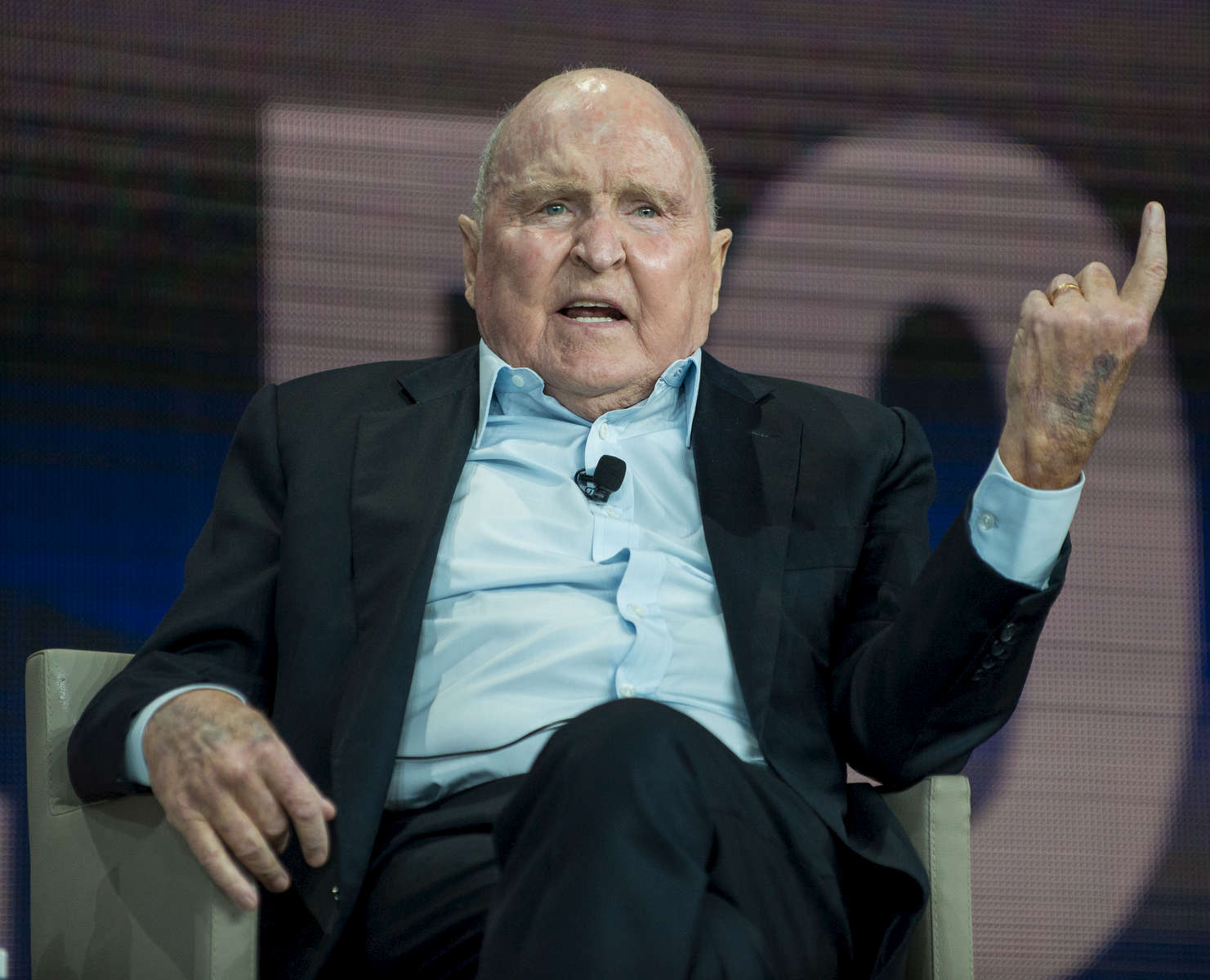 Jack Welch is speaking at the Synergy Global Forum NY at The Theater at Madison Square Garden October 28, 2017. Photo by Ron Wyatt Photography