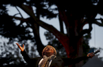 Mavis Staples performs during the first day of the annual Hardly Strictly Bluegrass festival in Golden Gate Park Sept. 30, 2016 in San Francisco, Calif.