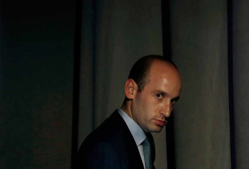White House policy adviser Stephen Miller is seen at the Ohio Republican Party State Dinner in Columbus, Ohio, U.S., August 24, 2018.  REUTERS/Leah Millis