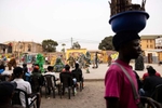 {quote}Ndaku ya La vie est belle{quote} members dance .in a youth center at the end of a performance in the streets of Kinshasa.