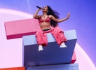 Becky G performs onstage at the 2023 Coachella Valley Music & Arts Festival in Indio, California, U.S., April 21, 2023. 