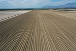 An aerial view shows agricultural fields as California faces its worst drought since 1977, in Mecca, California, U.S., July 4, 2021. Picture taken with a drone July 4, 2021. 