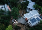 The remains of a home destroyed by a mudslide caused by  an ongoing rain storm in Los Angeles, California, U.S., February 5, 2024. 