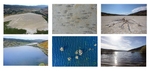 A combination photo shows Elizabeth Lake, dried up due to extreme heat and drought on June 18, 2021, and refilled by the recent heavy rainfalls on April 20, 2023, in Elizabeth Lake, an unincorporated community in Los Angeles County, California, U.S.  