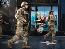 National Guard on Hollywood Boulevard, on June 4, 2020, in Los Angeles, California.